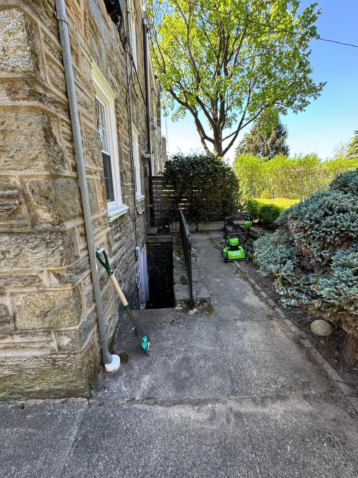 Yard cleanup work by Green Force Property Services